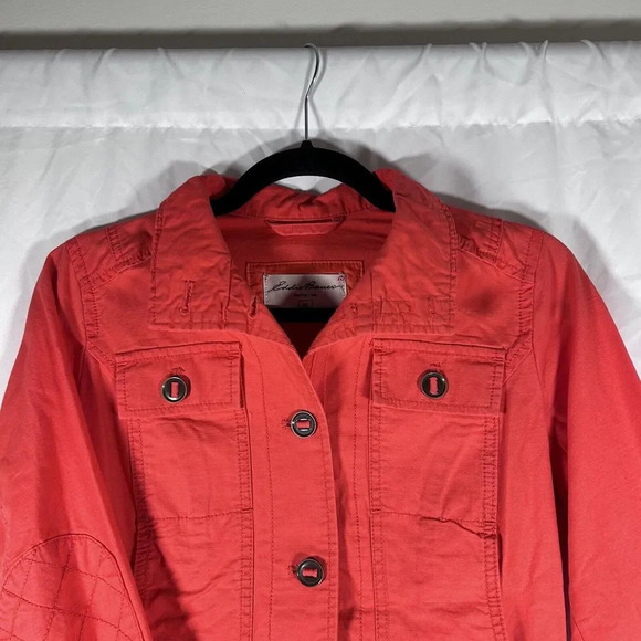Eddie Bauer Blouse Women's Small Pink Coral Button Down Long Sleeve - Picture 5 of 14